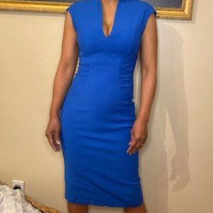 blue karen millen dress